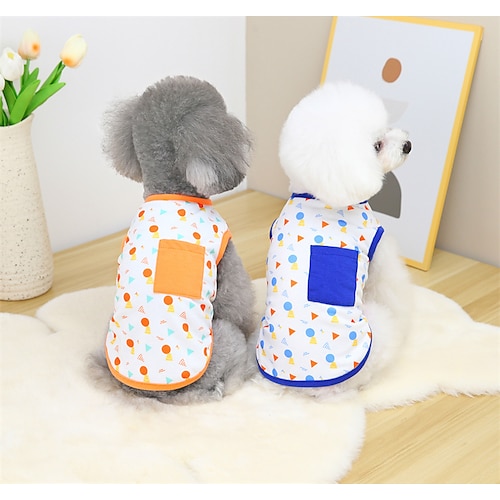 

Dog Cat Shirt / T-Shirt Stars Adorable Sweet Dailywear Casual / Daily Dog Clothes Puppy Clothes Dog Outfits Soft Blue Orange Costume for Girl and Boy Dog Polyester Cotton S M L XL XXL