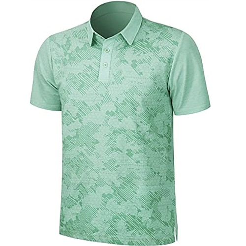 

Men's Collar Polo Shirt Golf Shirt Floral Turndown Green Dark Gray White Black Casual Daily Short Sleeve Button-Down Clothing Apparel Sports Fashion Casual Comfortable / Summer / Summer