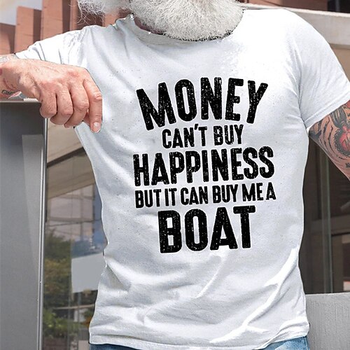 

Men's T shirt Hot Stamping Graphic Letter Crew Neck Street Casual Print Short Sleeve Tops Basic Fashion Classic Comfortable White Light gray