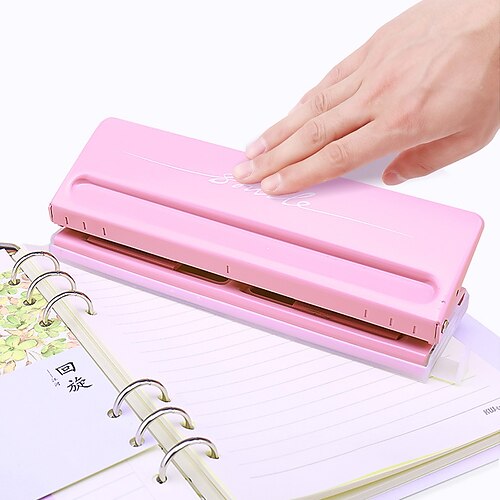 

9170 punching machine 6 hole adjustable hole puncher spacing adjustable stationery paper punching loose leaf book inside page