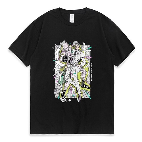 

L'aventure bizarre de JoJo Yoshikage Kira Manches Ajustées Anime Dessin Animé Animé Harajuku Art graphique Kawaii Tee-shirt Pour Homme Femme Unisexe Adulte Estampage à chaud 100 % Polyester