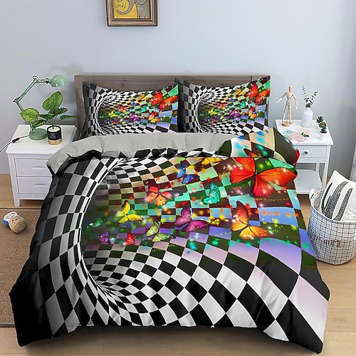 

3D Vortex Duvet Cover Set Quilt Bedding Sets Comforter Cover,Queen/King Size/Twin/Single/(Include 1 Duvet Cover, 1 Or 2 Pillowcases Shams),3D Prnted