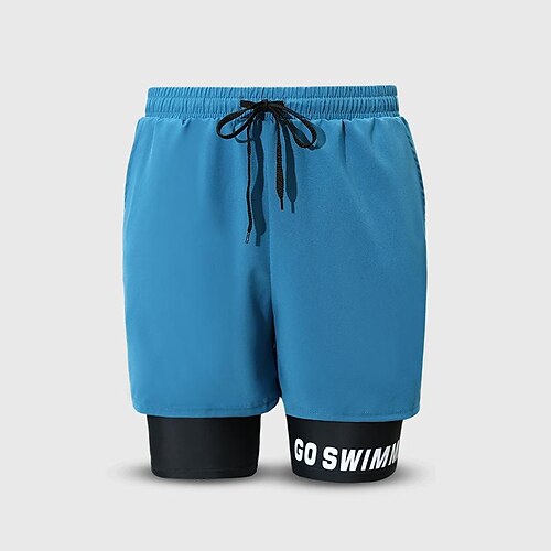 

Herren Bademode Surfshorts Badehose Schwimmshorts kurz Rasche Trocknung Leicht Surfshorts Badeanzug Mit Taschen Kompressionsliner Kordelzug Schwimmen Surfen Strand Wassersport Einfarbig Sommer