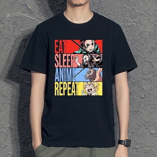 

Inspired by Demon Slayer: Kimetsu no Yaiba Kamado Nezuko Agatsuma Zenitsu Kamado Tanjiro T-shirt Cartoon 100% Polyester Anime Harajuku Graphic Kawaii T-shirt For Men's / Women's / Couple's