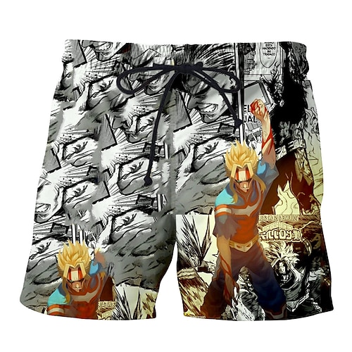 

Inspired by My Hero Academia Bakugou Katsuki Shoto Todoroki Deku Beach Shorts Board Shorts 100% Polyester Anime Harajuku Graphic Kawaii Shorts For Men's / Women's / Couple's