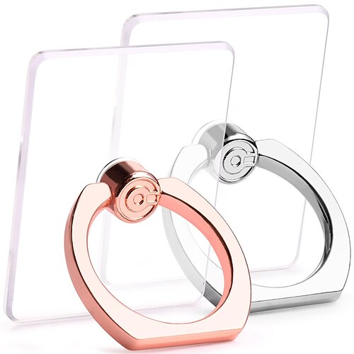 

2 PCS Transparent Phone Ring Stand Holder Cell Phone Ring Holder Finger Grip 360 Degree Rotation