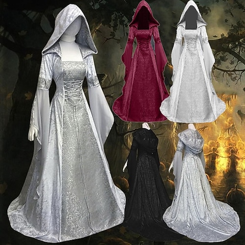 

straniero Taglie forti Retrò vintage Medievale Rinascimentale 17 ° secolo Vestiti Per donna Per adulto Costume Vintage ▾ Cosplay Feste Manica lunga Lungo Normale Abito Halloween / Lavaggio a macchina