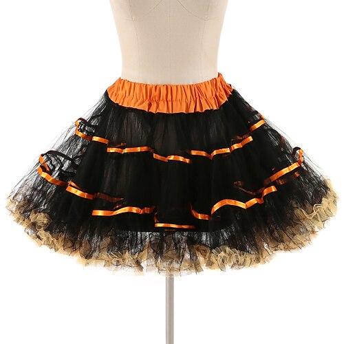 

Women's Fashion Short Skirts Performance Vacation Solid Colored Layered Blue Black Pink One-Size