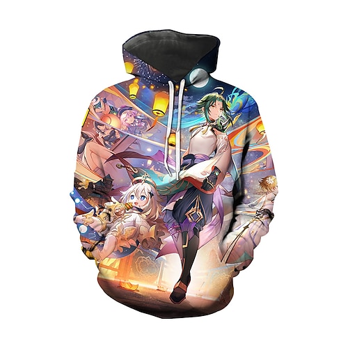 

Inspired by Genshin Impact Xiao Zhongli Hoodie Anime 100% Polyester Anime 3D Harajuku Graphic Hoodie For Men's / Women's / Couple's