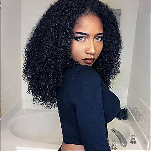 

Synthetic Wig Afro Curly Middle Part Machine Made Wig Short Black Synthetic Hair Women's Soft Party Easy to Carry Black / Daily Wear / Party / Evening / Daily
