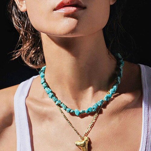 

1pc Beaded Necklace Necklace For Women's Stone Alloy