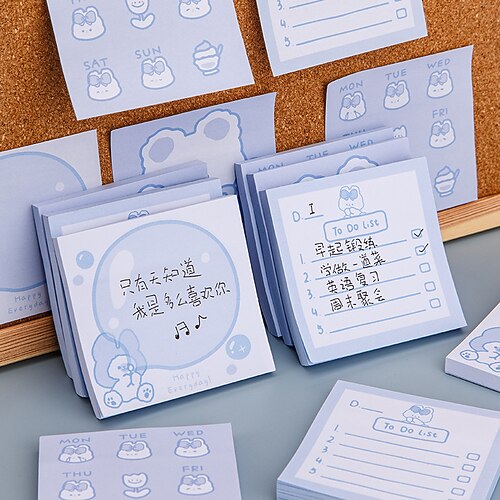 

5 pcs Sticky Notes 33 inch Colorful Paper Lined Cute Self-adhesive Post It Notes for School Office Student