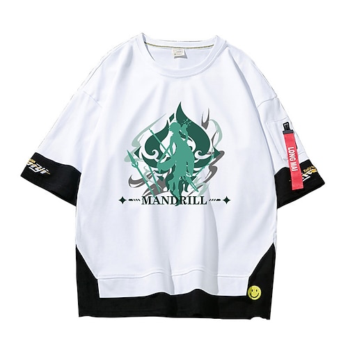 

Inspired by Genshin Impact Xiao T-shirt Cartoon 100% Polyester Anime Harajuku Graphic Kawaii T-shirt For Men's / Women's / Couple's