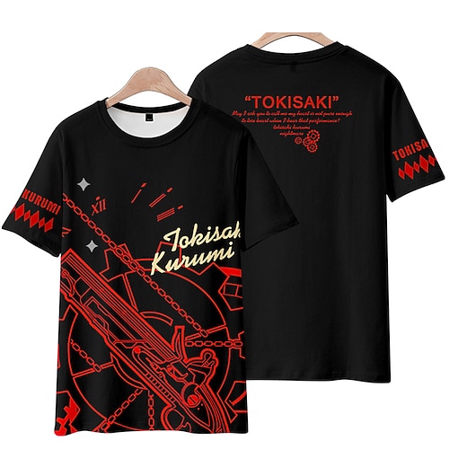 

Inspired by Date A Live Tokisaki Kurumi Cosplay Costume T-shirt 100% Polyester Pattern Harajuku Graphic Kawaii T-shirt For Men's / Women's / Couple's
