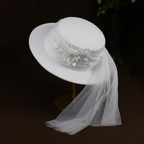 

berretto Tessuto Cappelli da pescatore Matrimonio Festa / Serata Coppa di Melbourne Elegante Retrò Con Di pizzo Tulle Copricapo Copricapo