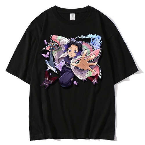 

Inspired by Demon Slayer: Kimetsu no Yaiba Kochou Shinobu T-shirt Cartoon Manga Anime Harajuku Graphic Kawaii T-shirt For Men's Women's Unisex Adults' 3D Print 100% Polyester