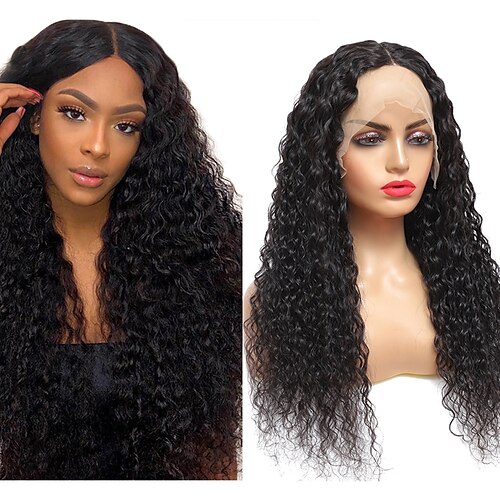 

Lace Front Wigs Human Hair for Black Women 150%/180%/250% Density Brazilian 13×4x1 T Part Lace Front Wigs Water Wave Human Hair Pre Plucked with Baby Hair Natural Hairline Wigs 8-28 Inch Natural Color
