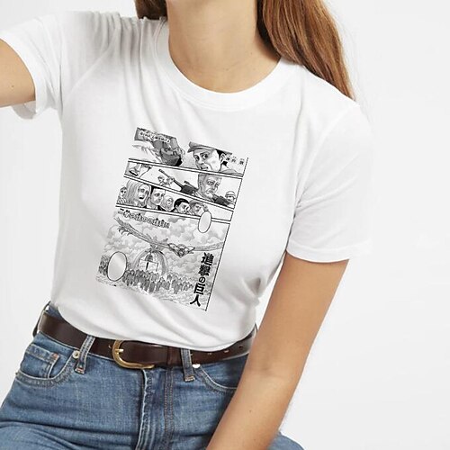 

Inspired by Attack on Titan Eren Yeager T-shirt Anime 100% Polyester Anime Harajuku Graphic Kawaii T-shirt For Men's / Women's / Couple's