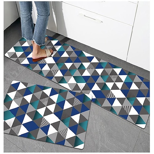 

Kitchen Rugs and Mats Standing Rug Cushioned Anti-Fatigue Floor Carpet, Pvc Comfort Standing Foam Mat Home, Office, Sink, Laundry,Stand-up Desks