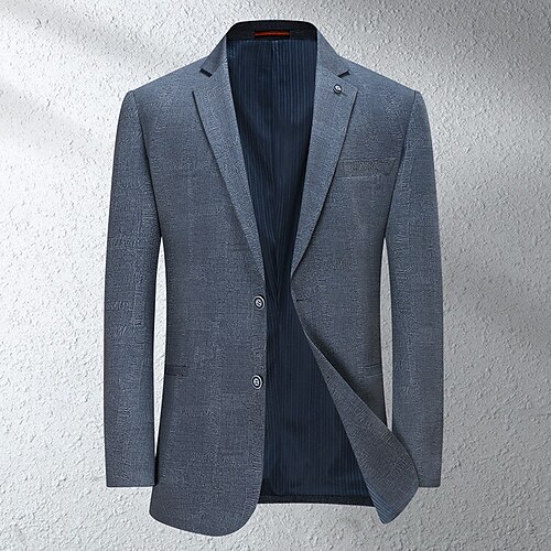 

Men's Casual Blazer Regular Regular Fit Print Dusty Blue 2022