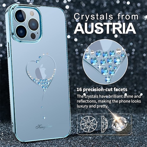 

telefono Custodia Per Apple Per retro iPhone 13 Pro Max Con diamantini A prova di sporco Resistente agli urti Con cuori PC