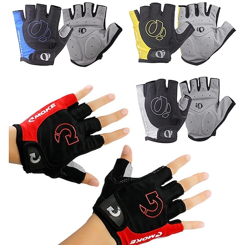 

Bike Gloves / Cycling Gloves Mountain Bike Gloves Mountain Bike MTB Road Bike Cycling Anti-Slip Breathable Padded Wearproof Fingerless Gloves Half Finger Sports Gloves Terry Cloth Lycra Yellow Red