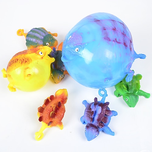 

3 pcs Creative Funny Toys TPR Blowing Animal Anti Stress Venting Balls Inflatable Dinosaur Rubber Ball Teenager toys