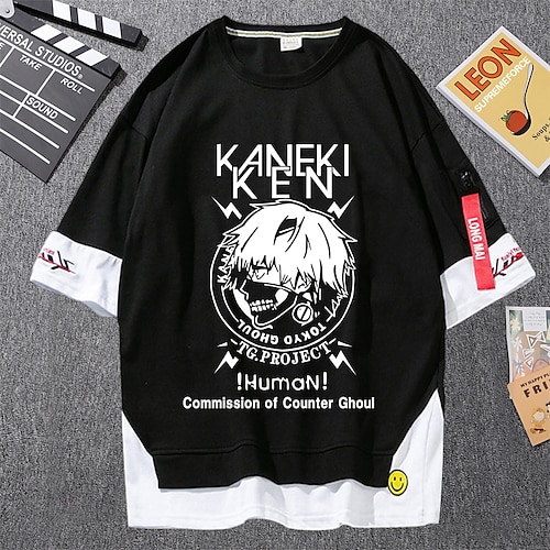 

Inspired by Genshin Impact Kaneki Ken T-shirt Cartoon 100% Polyester Anime Harajuku Graphic Kawaii T-shirt For Men's / Women's / Couple's