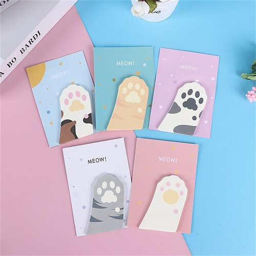 

5 pcs Sticky Notes / Colorful Paper Lined Cute Self-adhesive Post It Notes for School Office Student