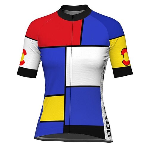 

21Grams Women's Short Sleeve Cycling Jersey Bike Top Mountain Bike MTB Road Bike Cycling Dark Blue Spandex Polyester Breathable Quick Dry Moisture Wicking Sports Clothing Apparel / Athleisure