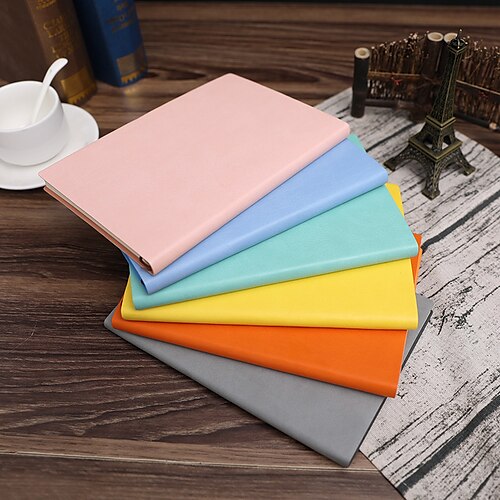 

Leather Notebook Notebook Lined A5 5.8×8.3 Inch A6 4.1×5.8 Inch B5 6.9×9.8 Inch Aesthetic PU SoftCover Classsic 100 Pages Notebook for School Office Business