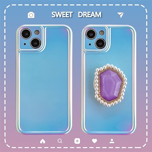 

Phone Case For Apple Classic Series iPhone 13 Pro Max 12 11 X XR XS Max Bumper Frame with Stand Shockproof Solid Colored TPU