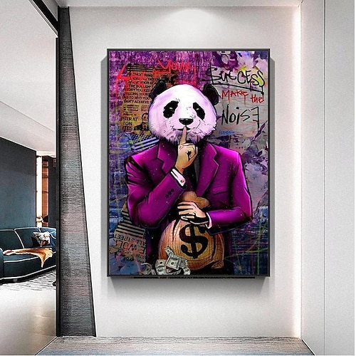 

Wall Art Canvas Prints Posters Painting Mr.Panda Quote Artwork Picture Home Decoration Décor Rolled Canvas No Frame Unframed Unstretched