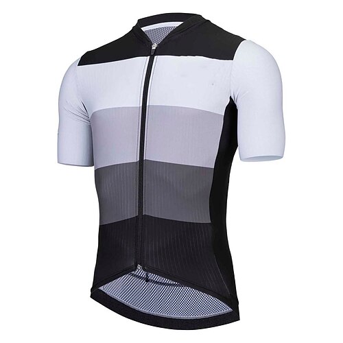 

21Grams Men's Cycling Jersey Short Sleeve Bike Top with 3 Rear Pockets Mountain Bike MTB Road Bike Cycling Breathable Quick Dry Moisture Wicking Reflective Strips Black Green Orange Color Block