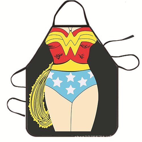 

Cosplay Kitchen Apron with Long Ties Neck Strap Unisex BBQ Cooking Drawing Crafting Aprons for Chef