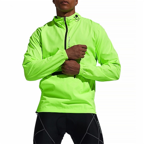  Wosawe, chaqueta de ciclismo para hombre, rompevientos, chaqueta de lluvia impermeable, chaquetas reflectantes para correr, chubasquero plegable con capucha para bicicleta, ligero, transpirable,