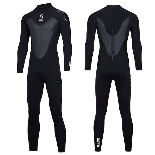 

Men's Full Wetsuit 3mm SCR Neoprene Diving Suit Thermal Warm UPF50 Breathable High Elasticity Long Sleeve Back Zip Knee Pads - Swimming Diving Surfing Scuba Solid Color Spring Summer Winter