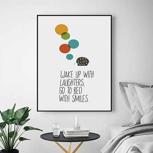 

Wall Art Canvas Prints Posters Painting Cartoon Quote Simple Modern Artwork Picture Home Decoration Décor Rolled Canvas No Frame Unframed Unstretched