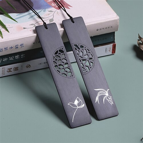 

Wood Bookmark Plant Pagination Mark Wood Retro Aesthetic Chinese Style Bookmark for Student Women Gifts 14.22.7 inch