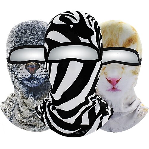 

Balaclava Animal Sunscreen Breathable Dust Proof Sweat wicking Comfortable Bike / Cycling Dark Grey Green / Yellow White for Men's Women's Adults' Outdoor Exercise Cycling / Bike Animal 1 PC
