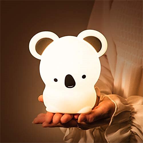 

One Fire Koala Night Light for Bedroom Koala Lamp Night Light Bedroom Cute Koala Gifts for Girls Portable Squishy Silicone Baby Night Light Nursery Animal Lamp