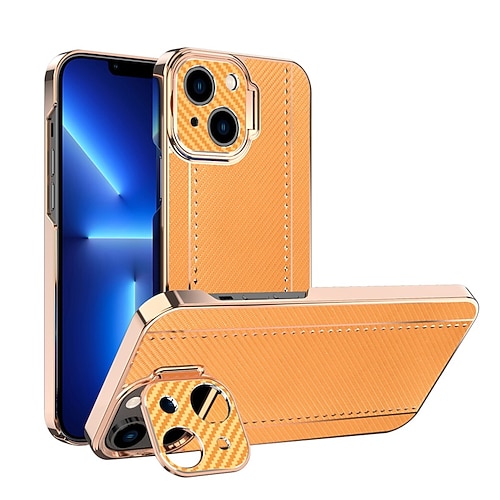 

Phone Case For Apple Back Cover iPhone 13 12 Pro Max Mini Shockproof Dustproof with Stand Solid Colored PC