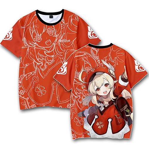 

Inspired by Genshin Impact Klee T-shirt Cartoon 100% Polyester Anime Harajuku Graphic Kawaii T-shirt For Men's / Women's / Couple's