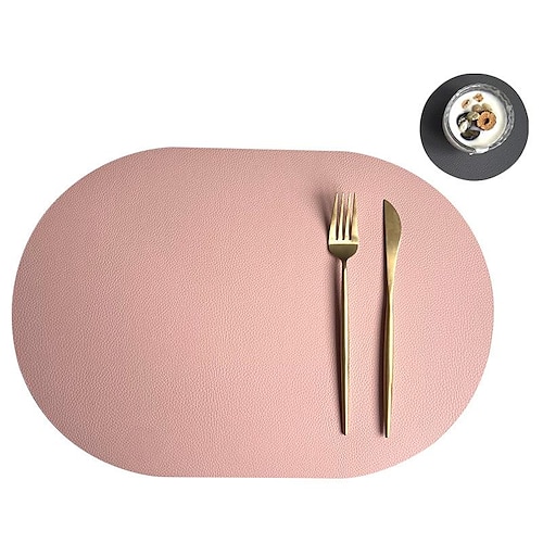 Placemats Table Leather, Placemat Pu Leather Waterproof