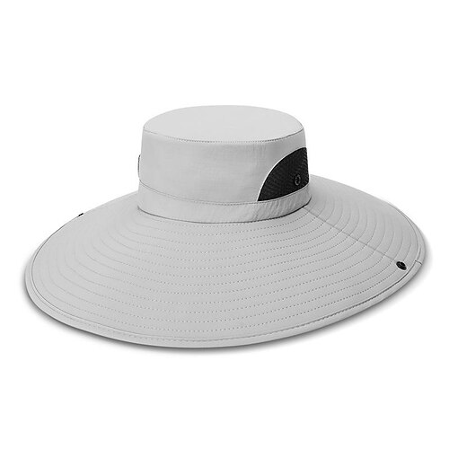 

Men's Women's Sun Hat Fishing Hat Hiking Hat Boonie hat Wide Brim Summer Outdoor UV Sun Protection Sunscreen UV Protection Breathable Hat ArmyGreen Black Light Grey for Fishing Climbing Running