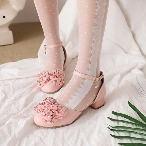 

Girls' Sandals Princess Shoes School Shoes PU Flower Girl Shoes Big Kids(7years ) Party Birthday Buckle White Pink Beige Fall Summer