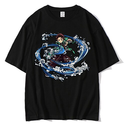 

Inspired by Demon Slayer: Kimetsu no Yaiba Kamado Tanjiro T-shirt Cartoon 100% Polyester Anime Harajuku Graphic Kawaii T-shirt For Men's / Women's / Couple's