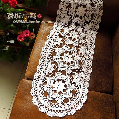 

Table Runner Lace Farmhouse Style Table Decor Cover for Wedding Party Tea Party Festival