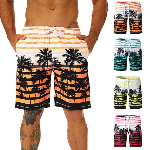 

Men's Swim Shorts Swim Trunks Board Shorts Bottoms Breathable Quick Dry Drawstring With Pockets Mesh Lining - Swimming Surfing Beach Water Sports Printed Summer