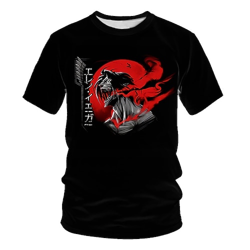 

Inspired by Attack on Titan Mikasa Ackerman Eren Yeager Levi·Ackerman Cosplay Costume T-shirt 100% Polyester Pattern Harajuku Graphic Kawaii T-shirt For Men's / Women's / Couple's